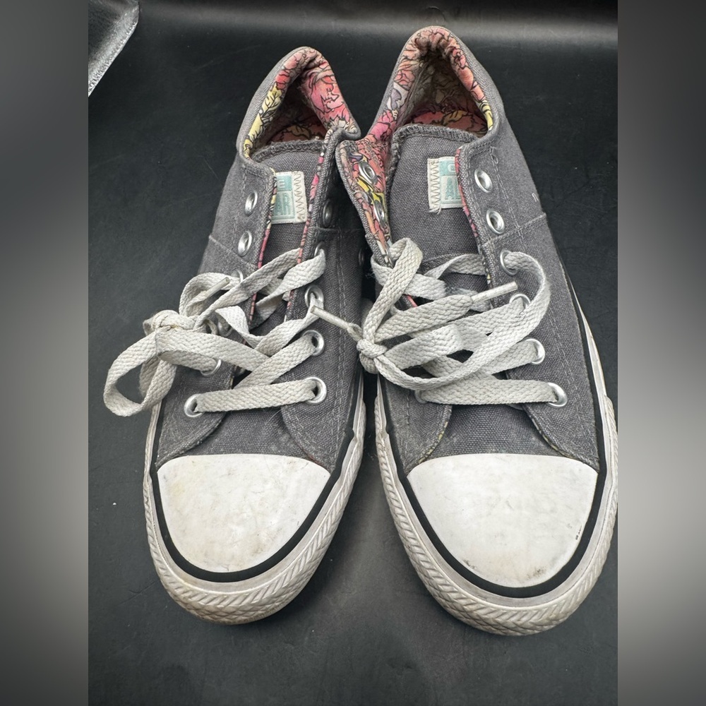 Converse Madison Ox Women's Size 7 Floral Interior Thunder Grey 559351C Lace Up